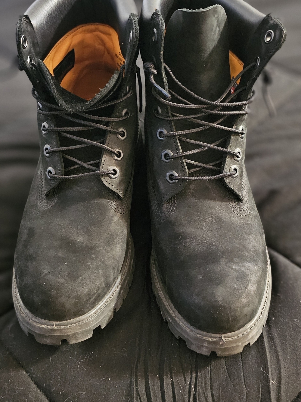 Men's Black Lace-Up Work Boots - Durable Comfort